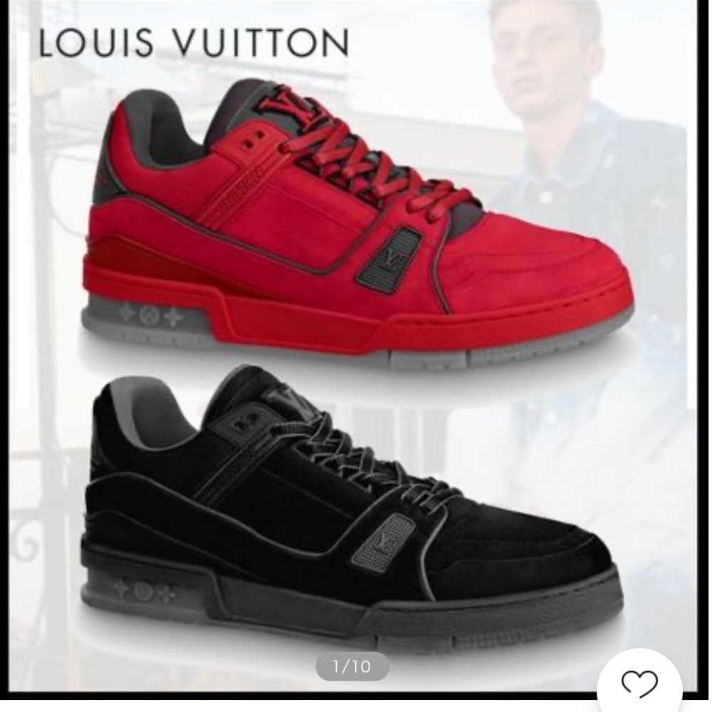 Louis Vuitton plain leather logo sneaker